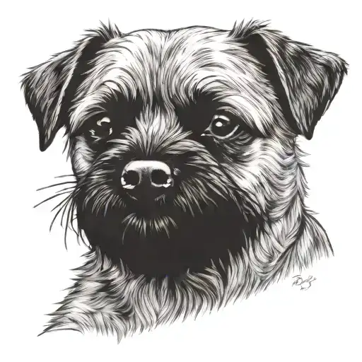 Border Terrier tattoo design idea