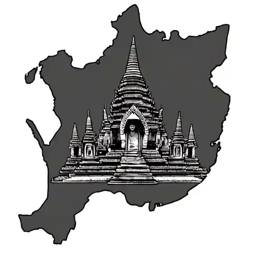 map of cambodia as background to travel tattoo tattoo design idea