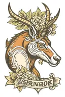Springbok rugby emblem tattoo design idea