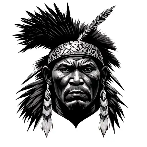 Zulu Warrior tattoo design idea