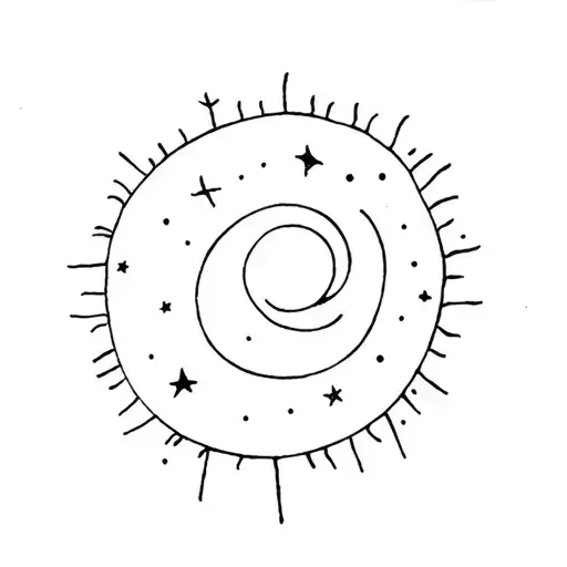 for finger. moon and sun. maybe stars. bohemian style tattoo design idea