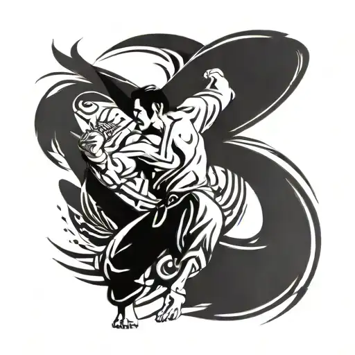 navy computer engineering taekwondo black belt tattoo design idea