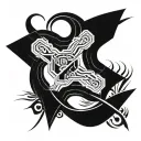 navy computer engineering taekwondo black belt tattoo design idea