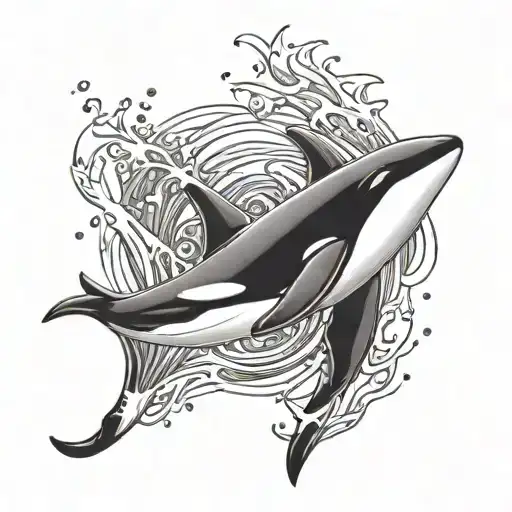 Killer Whale tattoo design idea