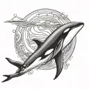 Killer Whale tattoo design idea