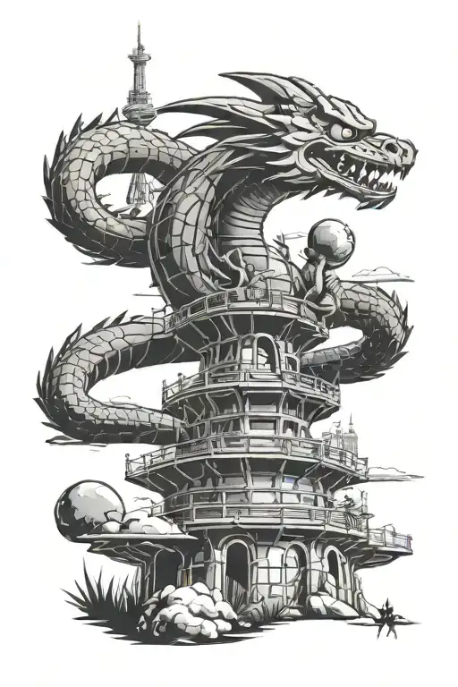 Ohio state outline dragon ball z looney tunes Seattle space needle tattoo design idea