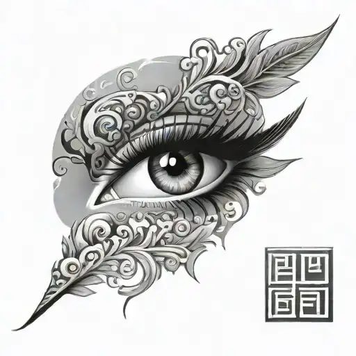 mascara oriental tattoo design idea