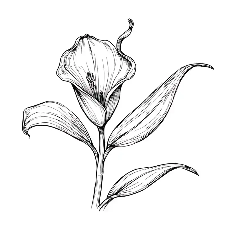 calla Lilly tattoo design idea