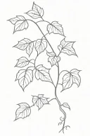 Ivy leaf vine tattoo design idea