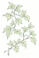 Ivy leaf vine tattoo design idea