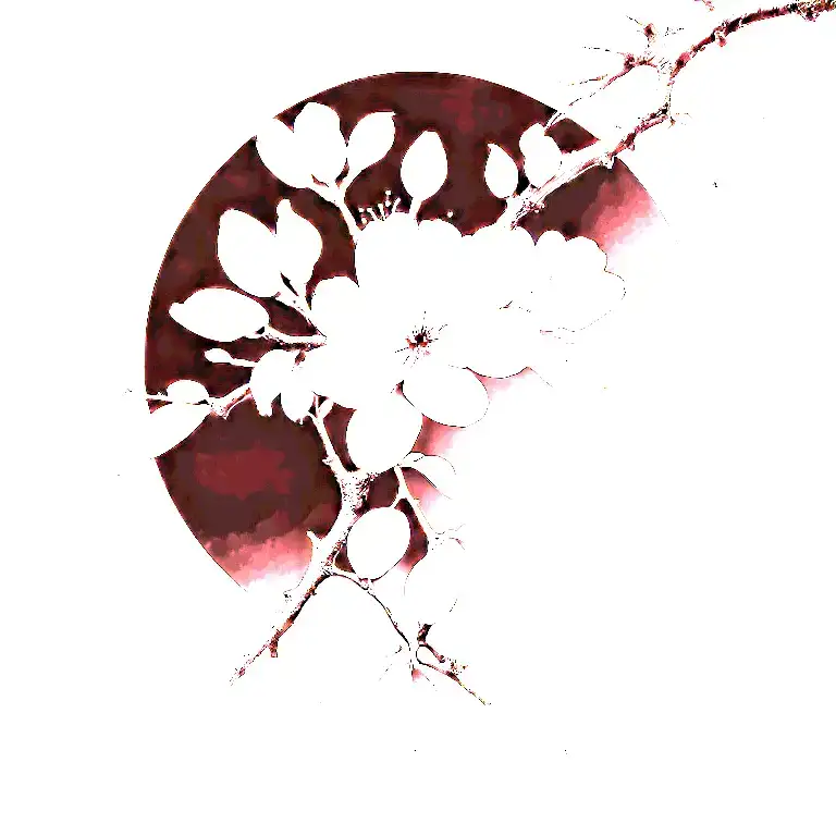 cherry blossom branch tattoo design idea