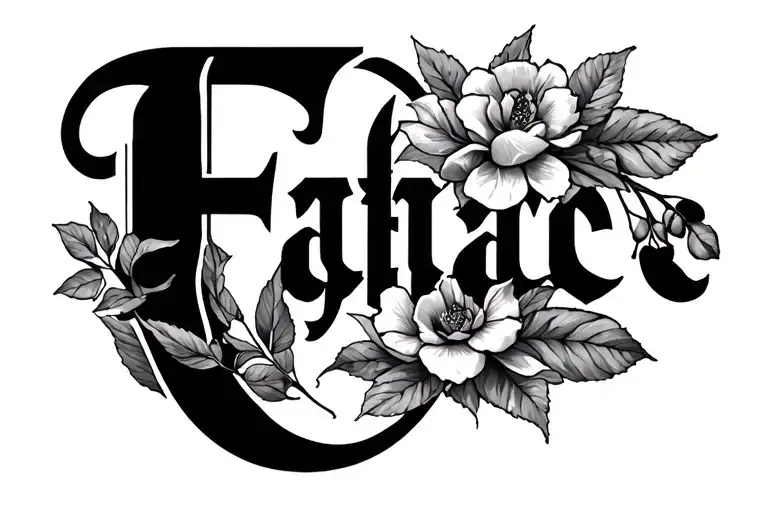 Faith Grace tattoo design idea