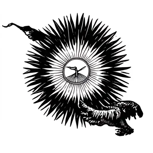 colombia country outline tattoo design idea