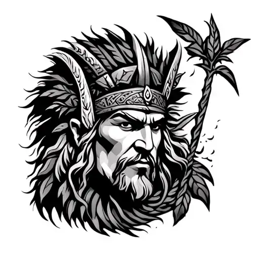 Polynesisk tribal, with an viking fair and an jinn tattoo design idea