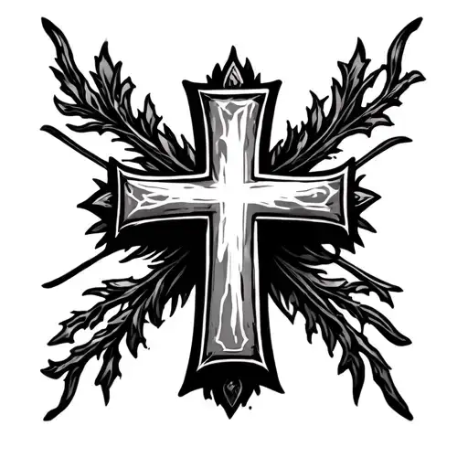 A cross on the middle finger tattoo tattoo design idea