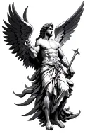 basic st Michael tattoo design idea