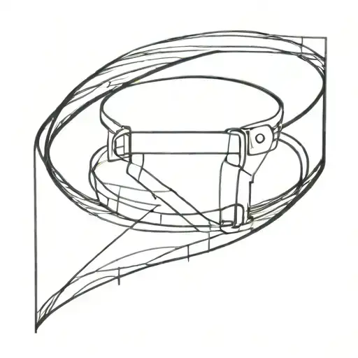 Thigh cuff garter from 2 Abstract grunge brush strokes tattoo design idea