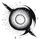 interstellar black hole morse code stay and stardust tattoo design idea