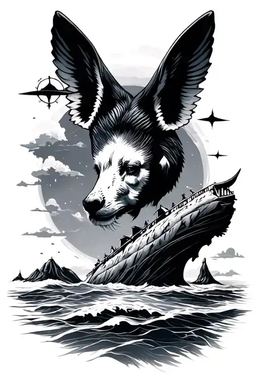 geography tattoo design idea