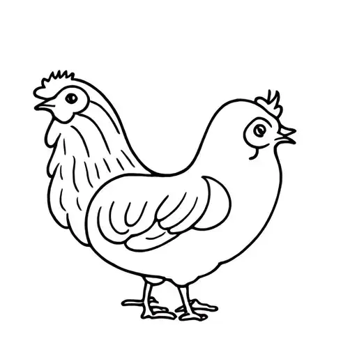 proud hen tattoo design idea