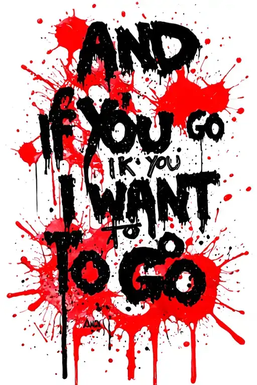 "And if you go I want to go you" girly tattoo design idea