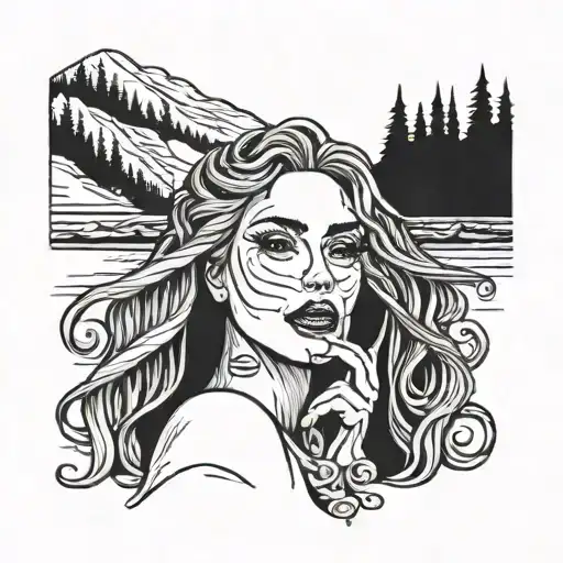 lady gaga, travel, love each other tattoo design idea