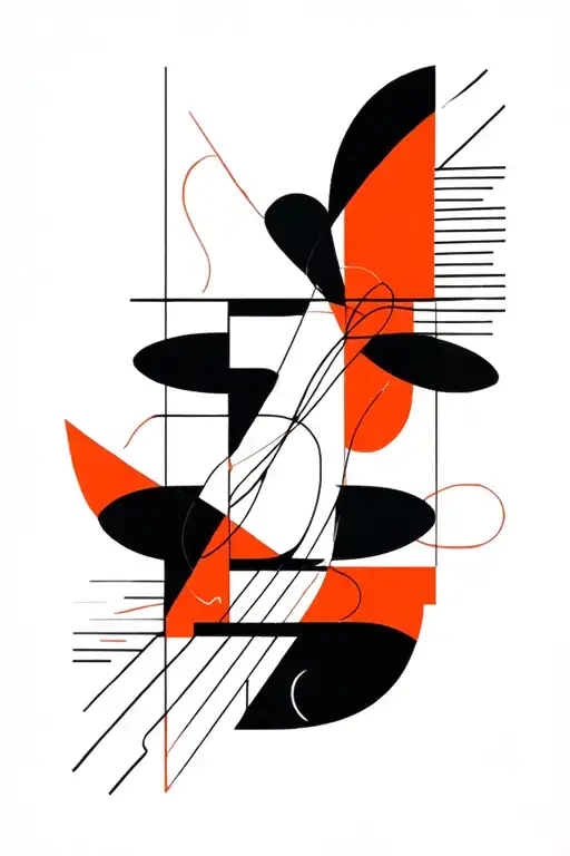 Abstract. lines that point a ways we imagine tattoo design idea