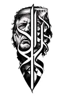 Tattoo Design I Want with Calligraphy Fonts Interacted by Hosseini Trump Abraham Cyrus tattoo design idea