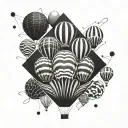 Balloon tattoo design idea
