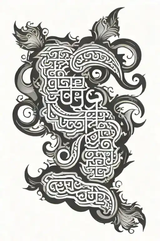 Hindu shloka written on hand tattoo design idea