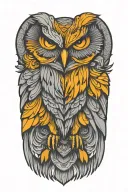phoenix / owl tattoo design idea