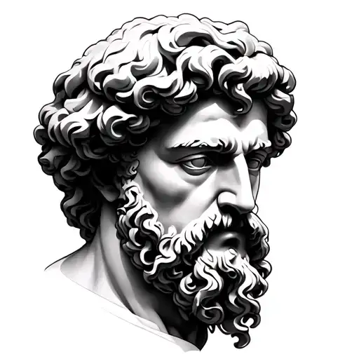 Aristotle golden mean tattoo design idea