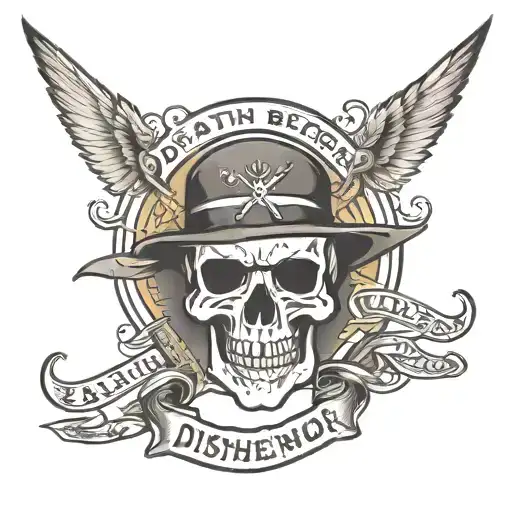 death before dishonor black men tattoo style tattoo design idea