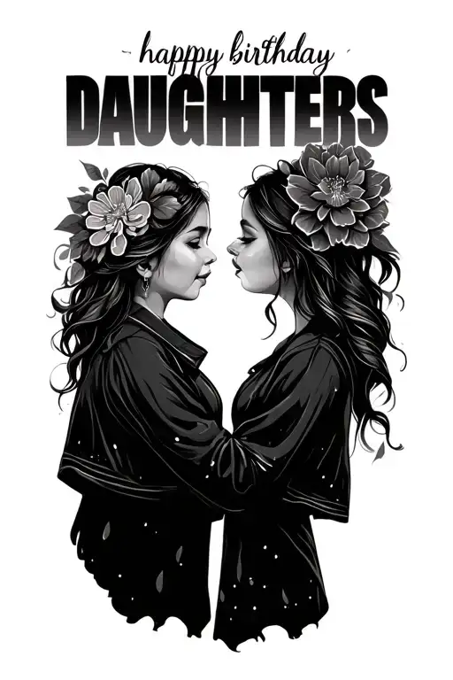 daughters birthdays Outdoor themed tattoo design idea