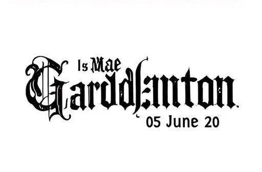 "Iris Mae Gardinton 
05 June 20" tattoo design idea
