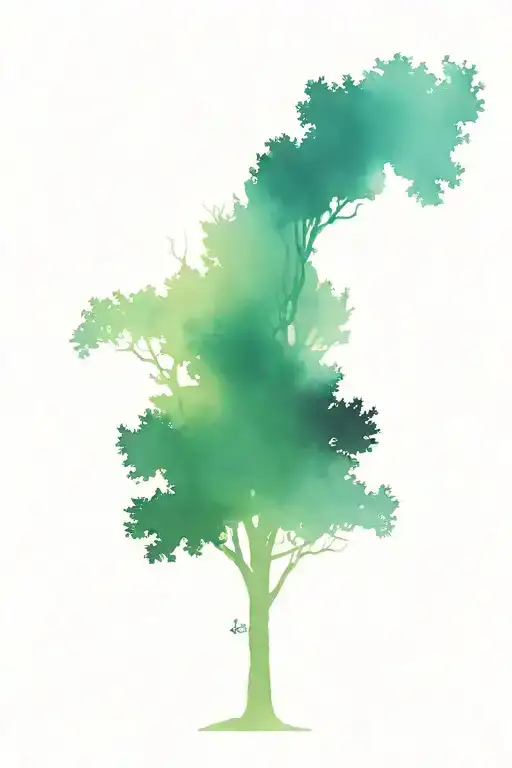 tree, bipolar, bottom half dead, top alive tattoo design idea