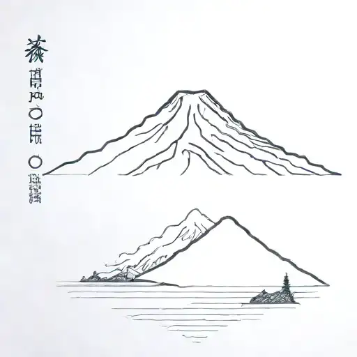 minimalist mt Fuji tattoo design tattoo design idea