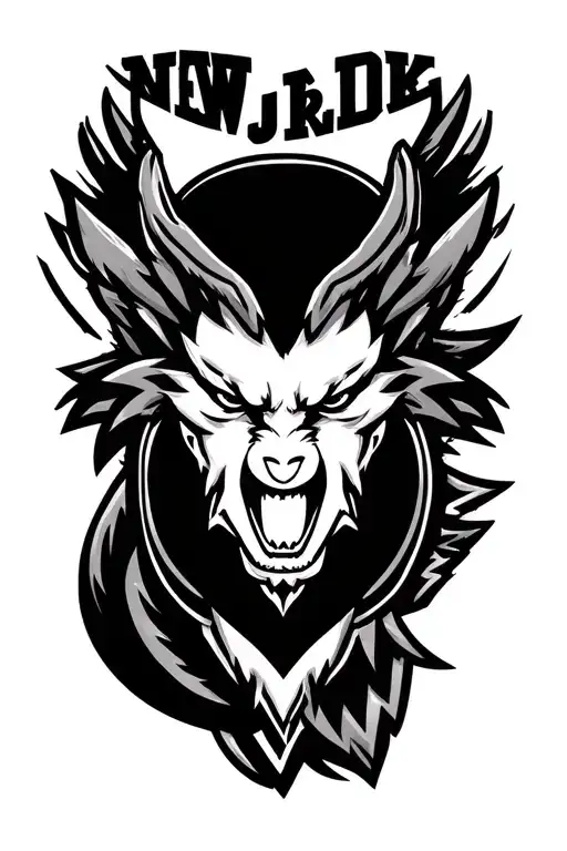 New Jersey hockey devils tattoo design idea