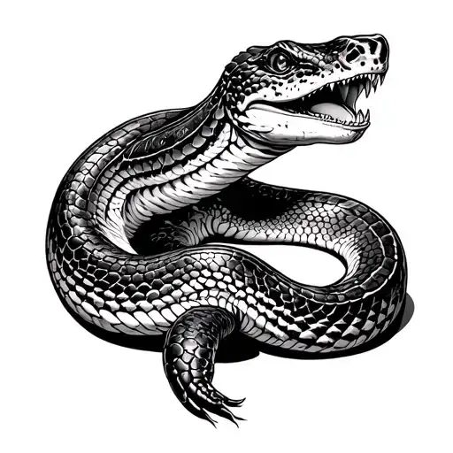 swilor jerry anaconda tattoo design idea