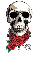 Depression Skull with the words tattoo design idea