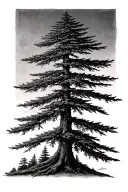 douglas fir tree tattoo design idea
