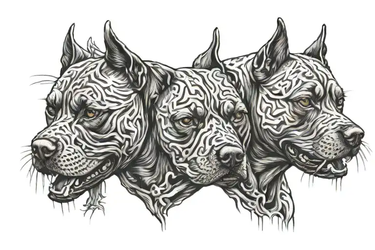 staffy tattoo design idea