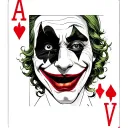 playingcard joker featuring happy & sad mask tattoo design idea