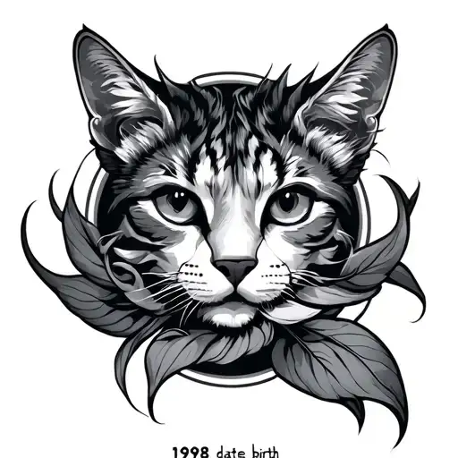 1998 date of birth tattoo design idea