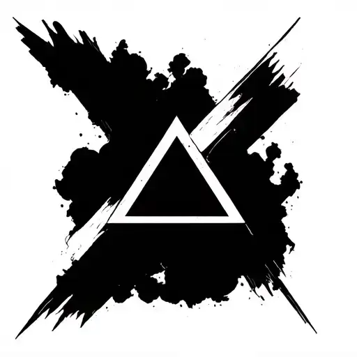 Aa Triangle tattoo design idea