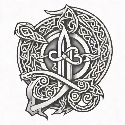 Celtic Runes, brother, remeberance  tattoo design idea