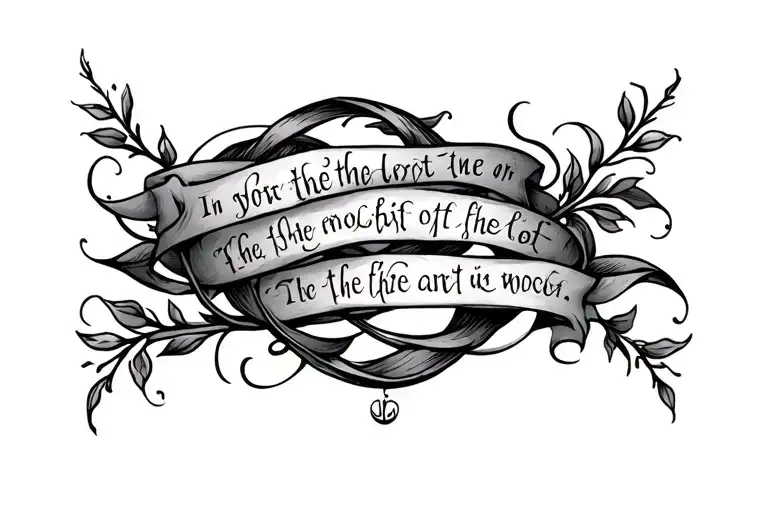 biblical quote intertwined tattoo design idea