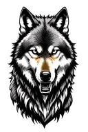 wolf pack tattoo design idea