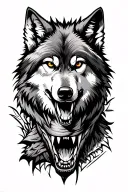 wolf pack tattoo design idea
