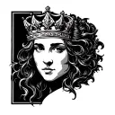 B With A Crown tattoo design idea